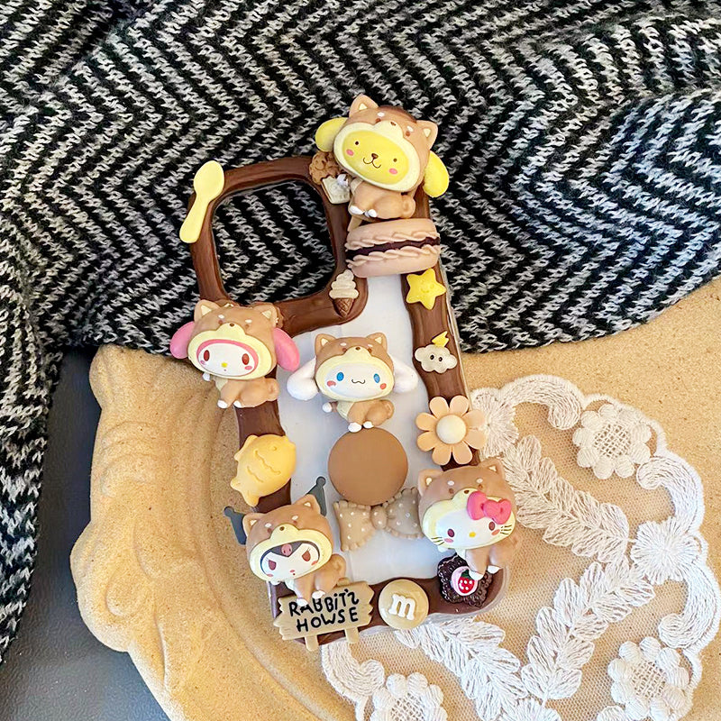 Handmade Hello Kitty & Friends Decoden Cream Glue iPhone Case