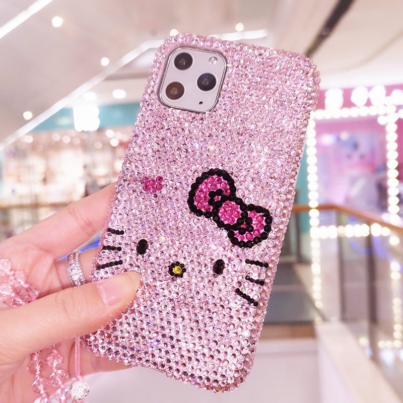 Handmade iPhone Case Luxury Bling Rhinestone Cute Hello Kitty Case – iCase1Shop Handmade iPhone Case Luxury Bling Rhinestone Cute Hello Kitty Case – iCase1Shop