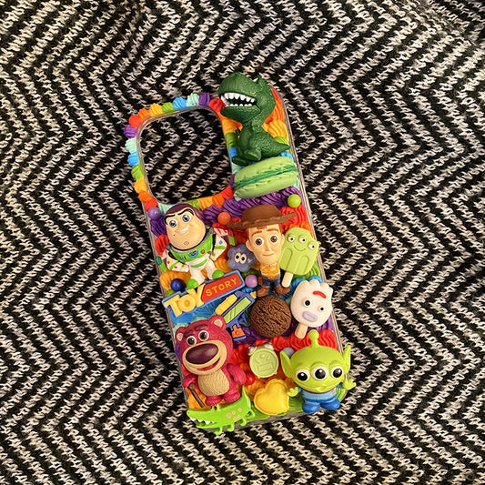Handmade iPhone Case Cute Toy Story Decoden Cream Glue Case