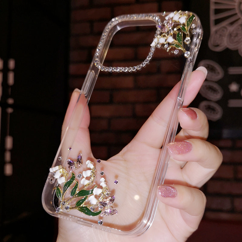 Handmade iPhone Case Minimalist Bell Orchid Back Case