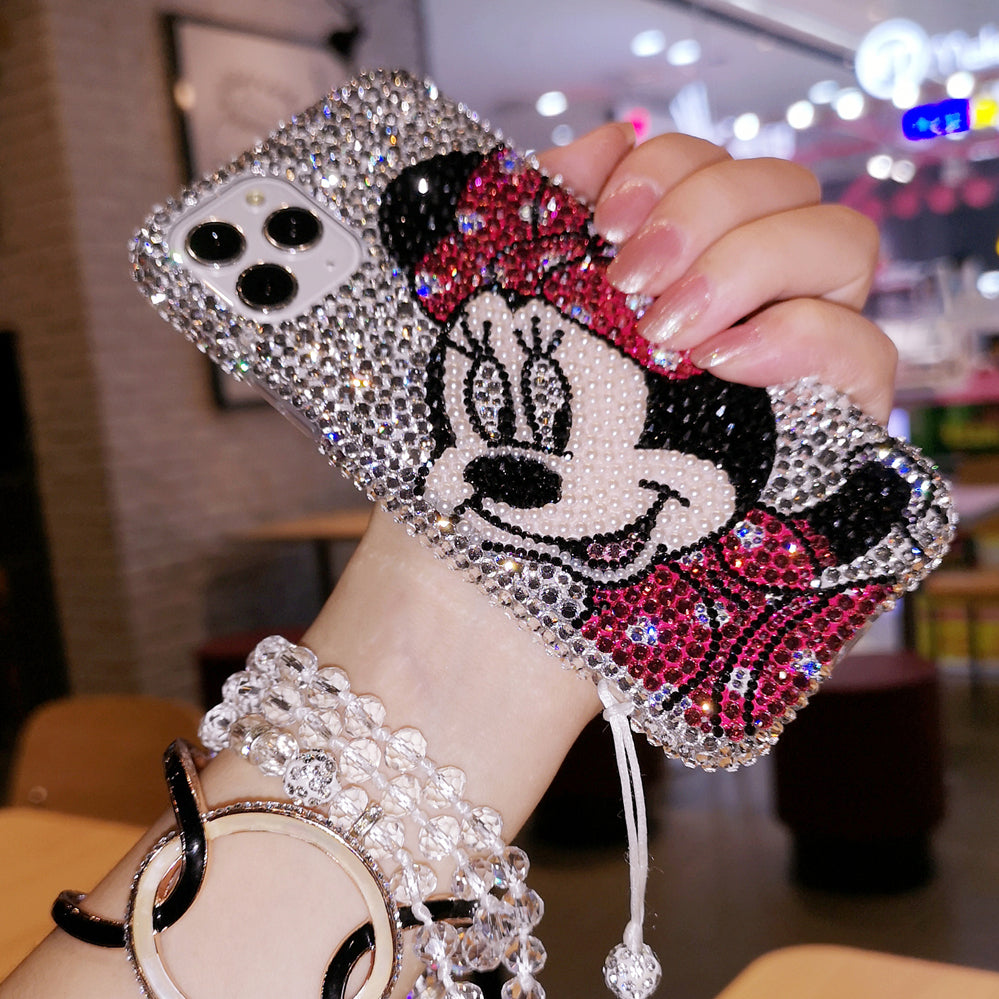 Handmade iPhone Case Luxury Bling Rhinestone Cute Minnie Back Case