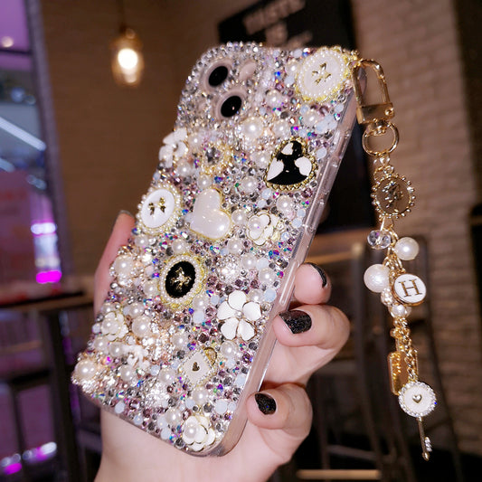 Handmade iPhone Case Luxury Bling Rhinestone with Fashion Charms