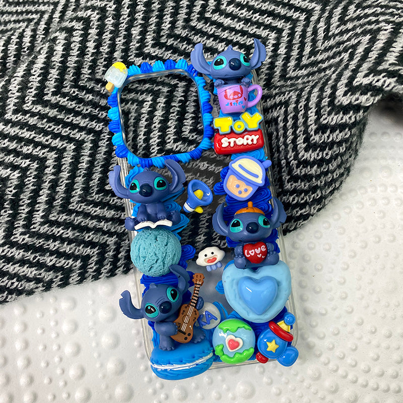 Handmade Decoden Cream Glue Stitch Case For iPhone