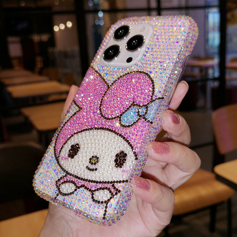 Handmade iPhone Case Luxury Bling Jelly Rhinestone Cute My Melody Case