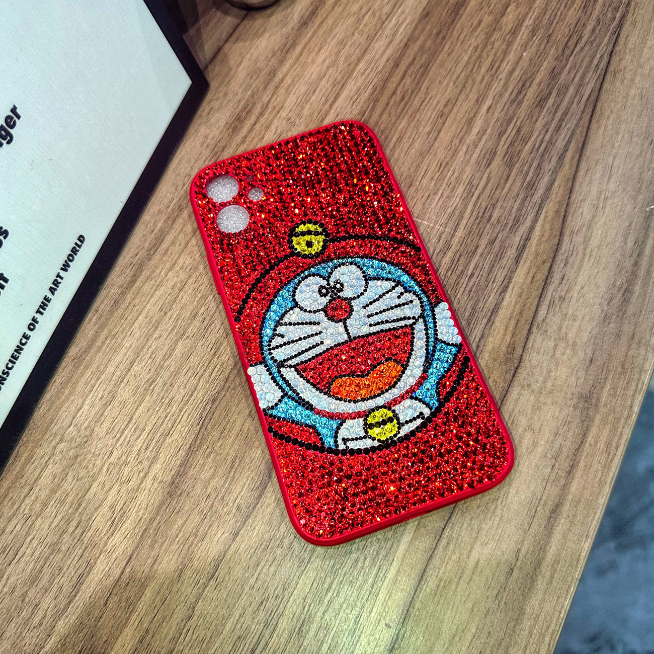 Handmade iPhone Case Luxury Bling Rhinestone Cute Doraemon Back Case