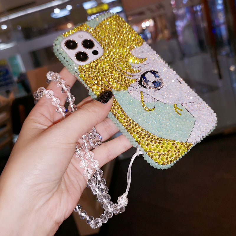 Handgemachte iPhone Hülle Luxus Bling Opal Strass Sailor Moon Back Case