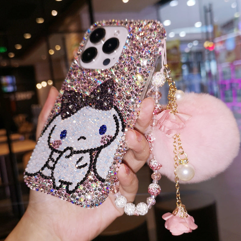 Handmade iPhone Case Luxury Bling Rhinestone Cute Cinnamoroll Case