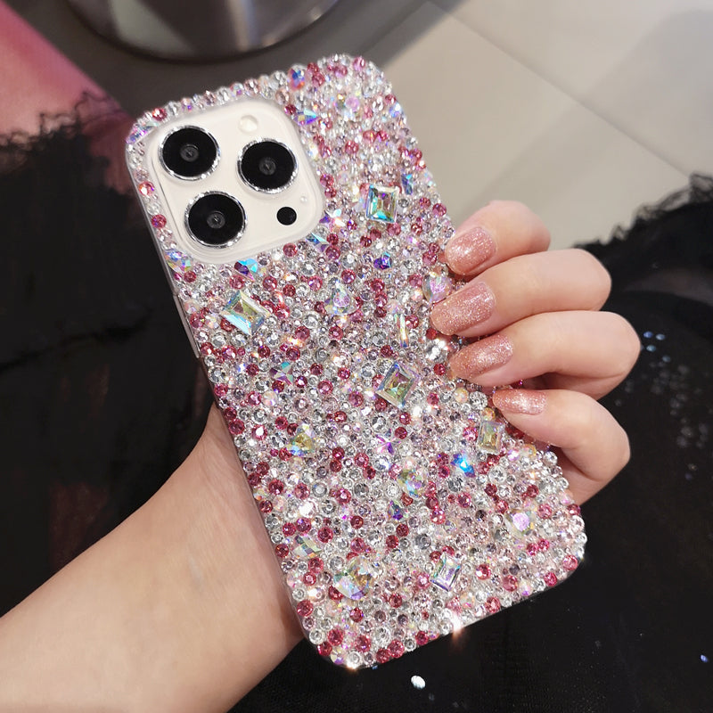Handmade iPhone Case Luxury Bling Rose Red Rhinestone with Crystals Case