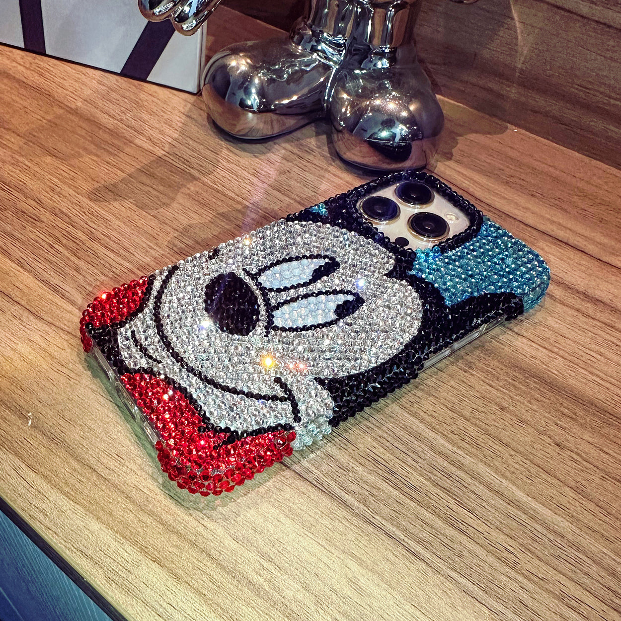 Handmade iPhone Case Luxury Bling Rhinestone Cute Mickey Case