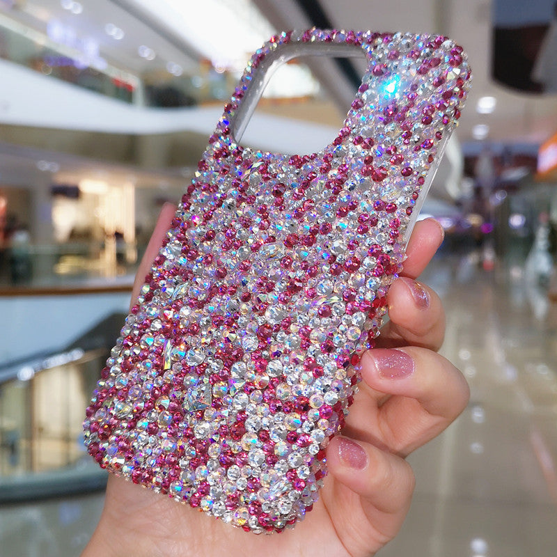 Handmade iPhone Case Luxury Bling Rose Red Rhinestone Back Case