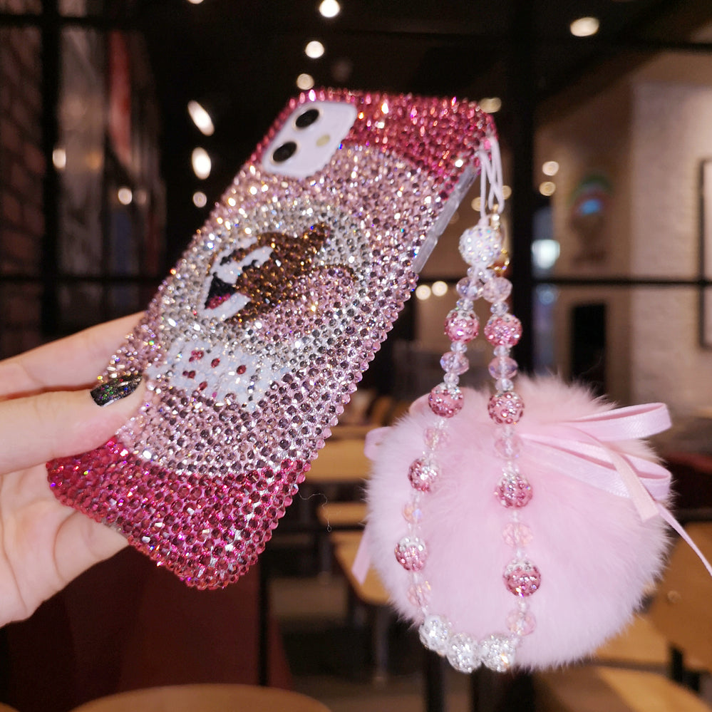 Handgemachte iPhone Hülle Luxus Bling Strass Cartoon Jerry Back Case