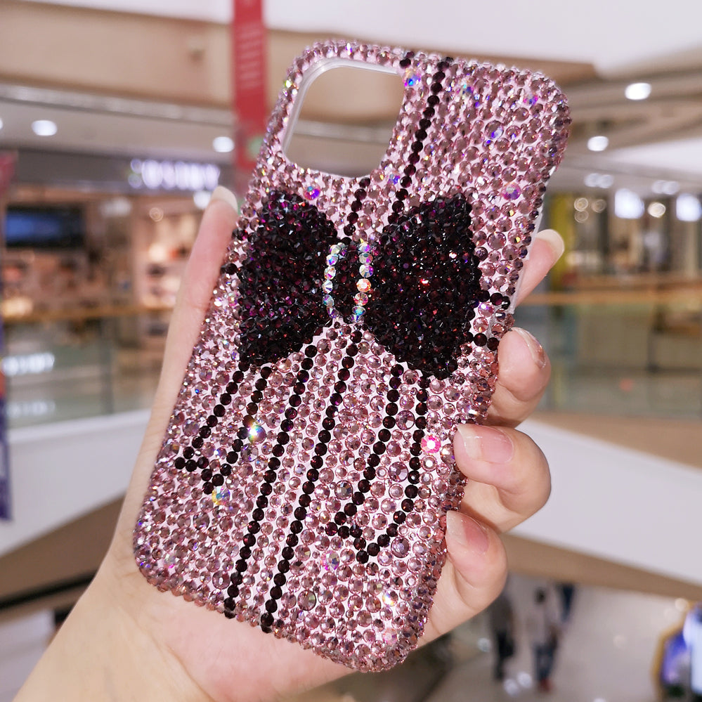 Handmade iPhone Case Luxury Bling Rhinestone Bow Back Case