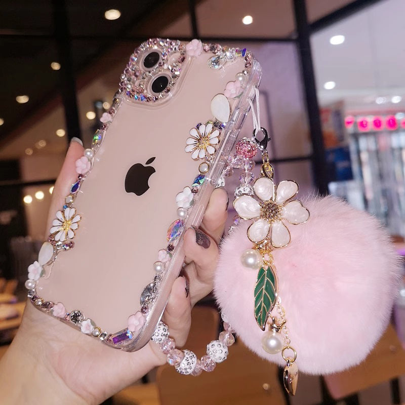 Handmade iPhone Case Minimalist Bling Rhinestone Back Case