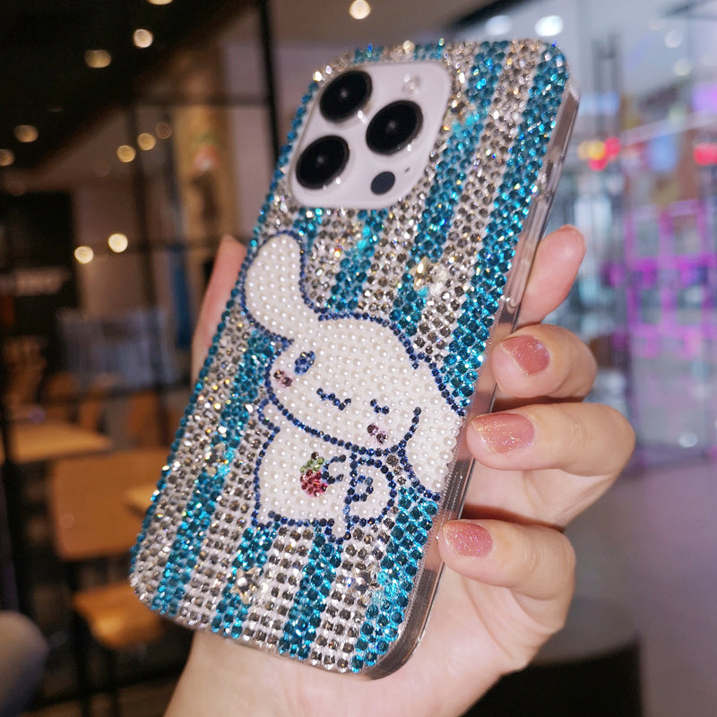 Handmade iPhone Case Luxury Bling Rhinestone Cute Cinnamoroll Back Case