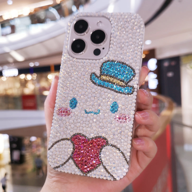 Handmade iPhone Case Luxury Bling Rhinestone Cinnamoroll Back Case