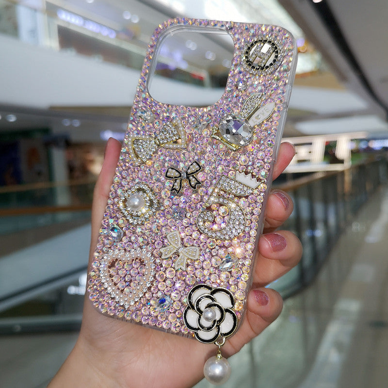 Handmade iPhone Case Luxury Bling Rhinestone with Fashion Charms