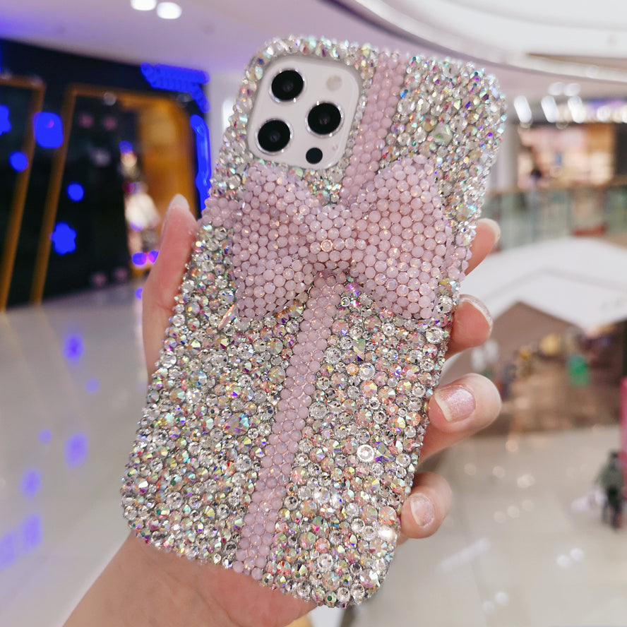 Handmade iPhone Case Luxury Bling Rhinestone Pretty Bow Back Case