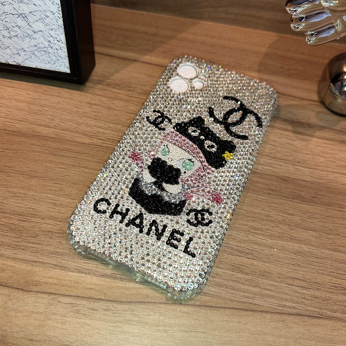 Handmade iPhone Case Luxury Bling Rhinestone Cute Pop Mart Back Case