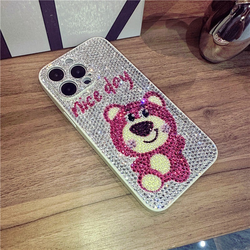 Handmade iPhone Case Luxury Bling Rhinestone Cute Lotso Bear Back Case