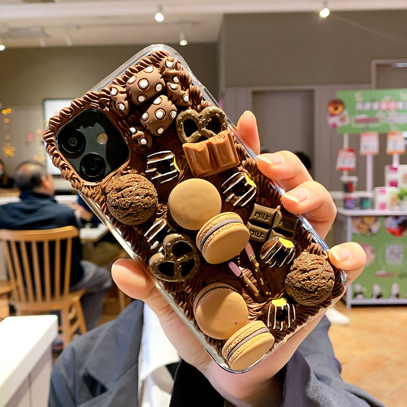 Handmade iPhone Case Cute Macaron Decoden Cream Glue Case