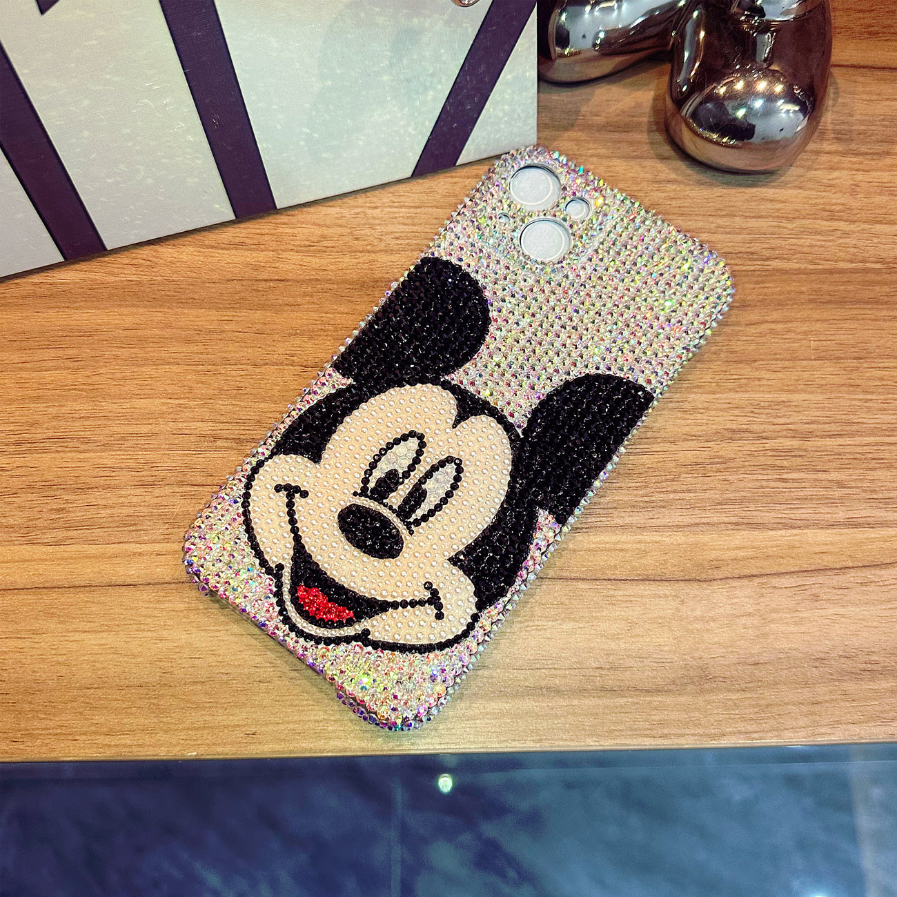Handmade iPhone Case Luxury Bling Rhinestone Cute Mickey Back Case