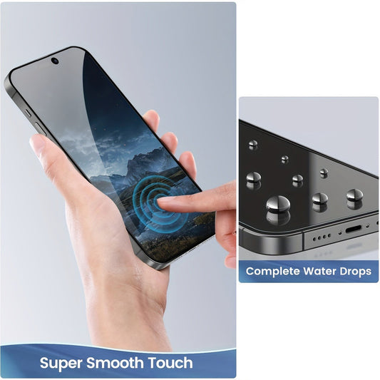 3 Pack Anti Spy Tempered Glass Screen Protector with Applicator