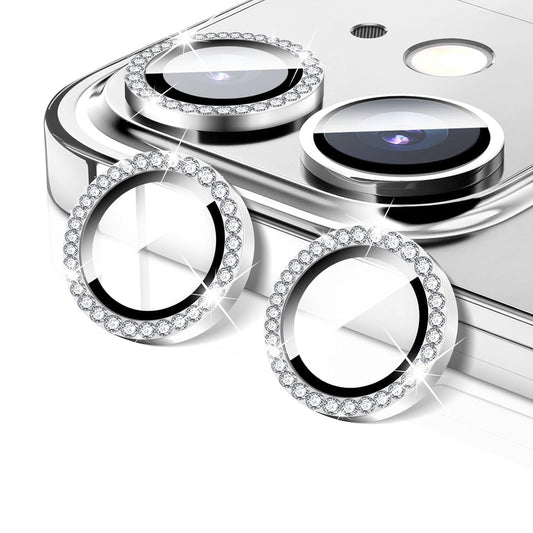 HD Clarity Tempered Glass Camera Lens with Gems for iPhone