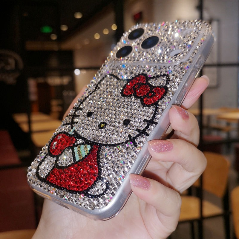 Hello Kitty & Apple Bling Rhinestone For iPhone Case