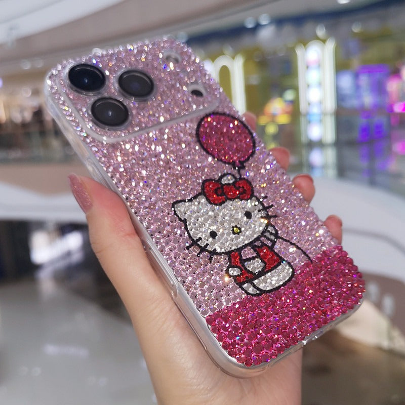Hello Kitty & Balloon Gorgeous Bling Rhinestone For iPhone Case