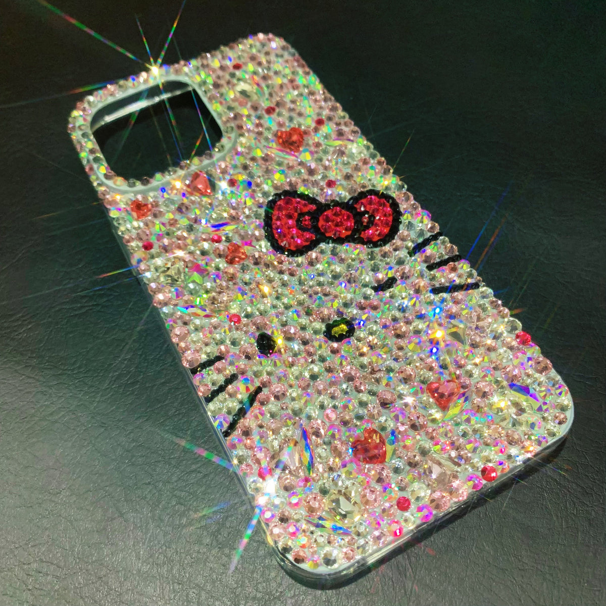 Handmade iPhone Case Gorgeous Bling Rhinestone Kawai Hello Kitty Case