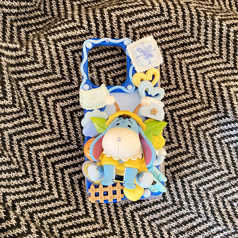 Handgemachte iPhone Hülle Süße Winnie the Pooh Decoden Creme Kleber Hülle