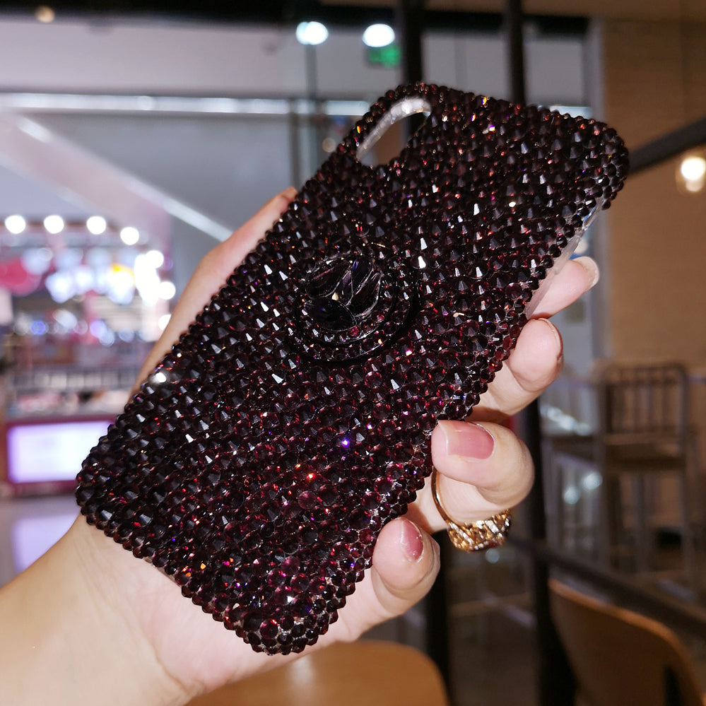 Handmade iPhone Case Luxury Bling Rhinestone with Ring Stand Back Case