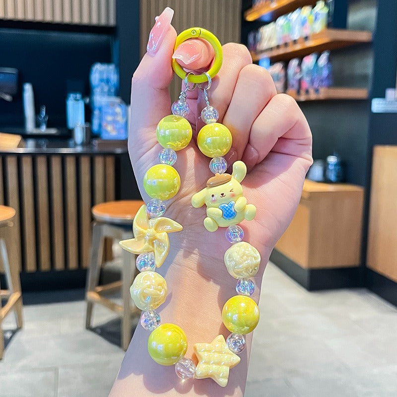 Hello Kitty and Friends Beaded Charm Phone Wrist Strap