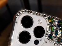 Handmade iPhone Case Minimalist Bling Green Rhinestone Back Case