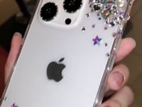 Handmade iPhone Case Minimalist Bling Rhinestone Back Case