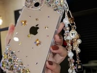 Handmade iPhone Case Luxury Bling Rhinestone Minimalist Butterfly