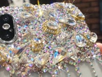 Handmade iPhone Case Luxury Bling Rhinestone Minimalist Back Case