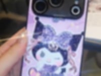 Handmade Minimalism Rhinestone Purple Kuromi iPhone Case