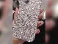 Funda de lujo con diamantes de imitación de ópalo hecha a mano para iPhone Samsung