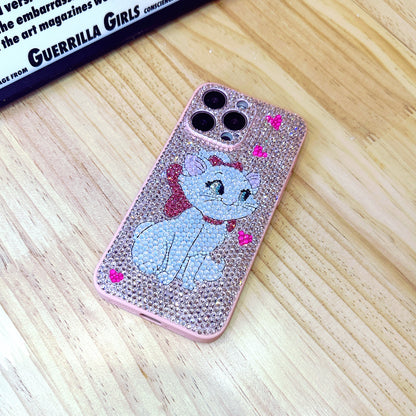 Handmade iPhone Case Gorgeous Bling Rhinestone Marie Cat Case