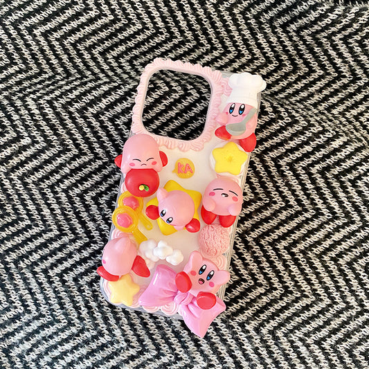 Handmade Decoden Kirby Case Cream Glue Case For iPhone Case