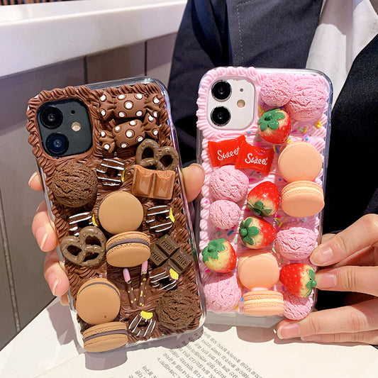 Handmade Decoden Phone Case Cute Cartoon Cream Glue iCase1Shop Handmade Decoden Phone Case Cute Cartoon Cream Glue iCase1Shop