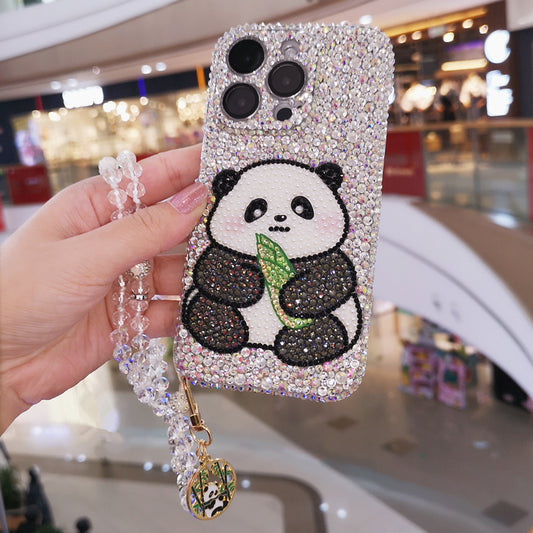 Handmade iPhone Case Luxury Bling Rhinestone Panda Back Case
