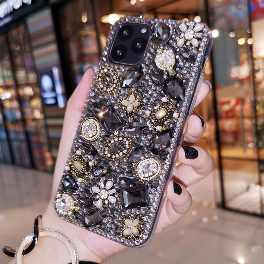 Handgefertigte iPhone-Hülle, luxuriöser Bling-Strass-Kristall und modische Charms