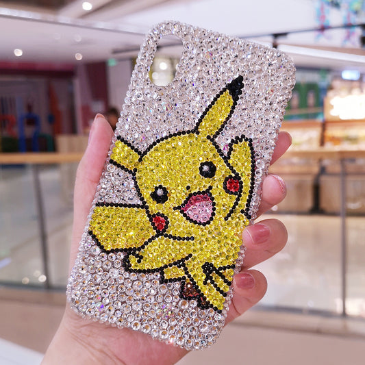Handgemachte iPhone Hülle Luxus Bling Strass Süße Pikachu Hülle