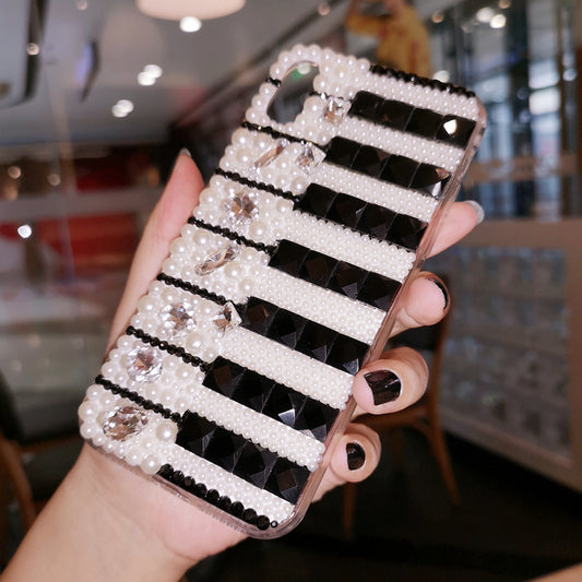 Handmade iPhone Case Elegance Pearl Piano Keys Back Case