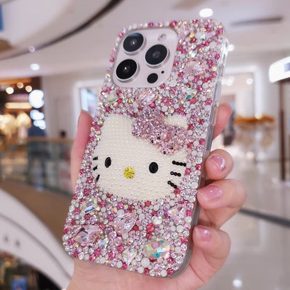 3D Hello Kitty with Mix Rhinestones For iPhone Case