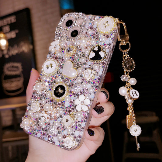 Handmade iPhone Case Luxury Bling Rhinestone with Fashion Charms