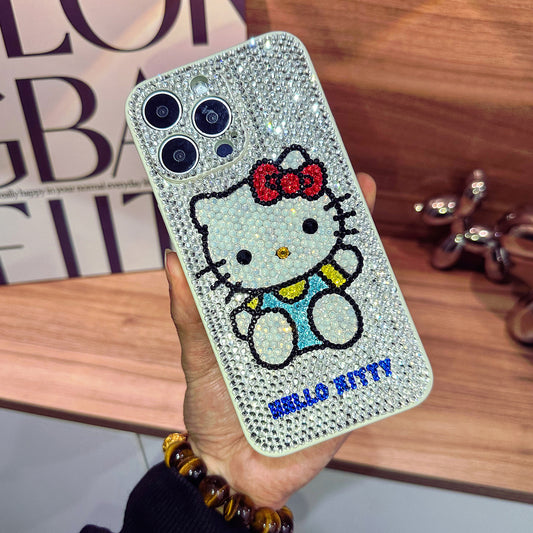Handgemachte iPhone Hülle Luxus Bling Strass Hello Kitty Back Case