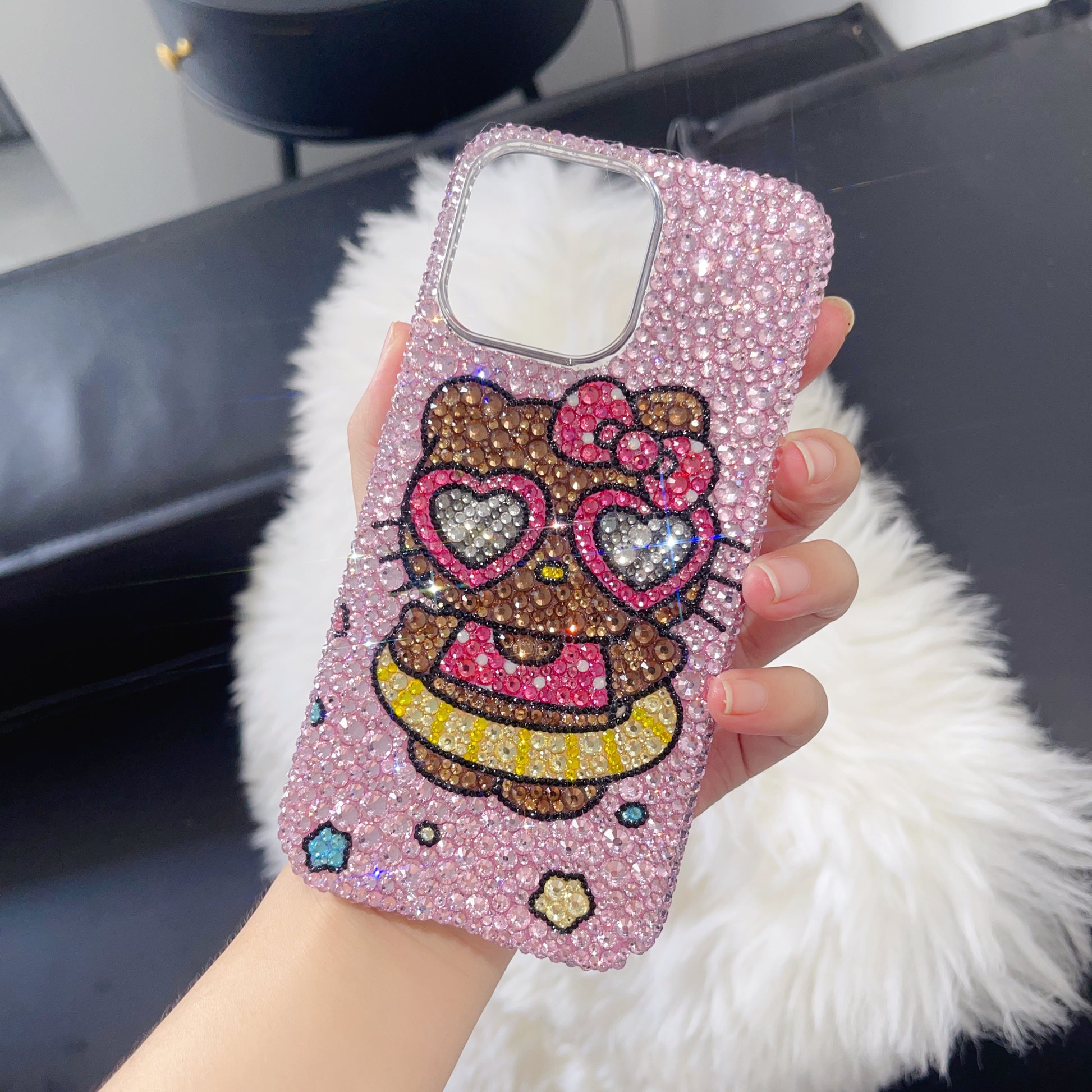 Summer Tan Hello Kitty Gorgeous Bling Rhinestone For iPhone Case iCase1Shop Summer Tan Hello Kitty Gorgeous Bling Rhinestone For iPhone Case iCase1Shop